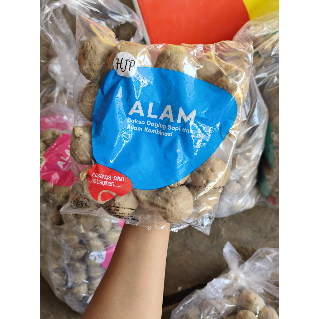 

Baso Alam HJP - Bakso Daging Sapi dan Ayam Kombinasi - Isi 25 pcs - Frozen Food
