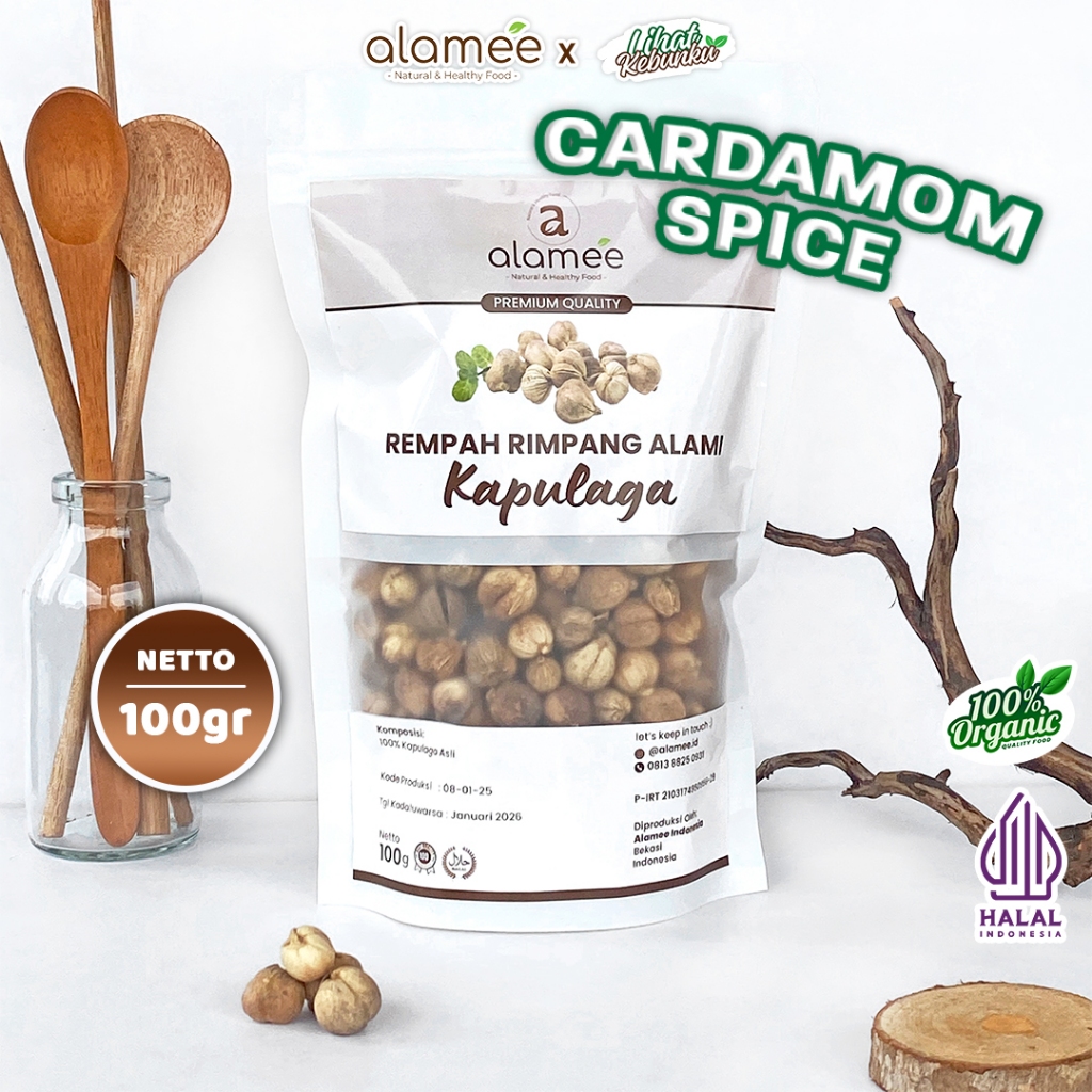 

ALAMEE Kapulaga Kering Lokal Cardamom Kapolaga Kapol Rempah Organik Bumbu Seasoning Masakan 100gr LIHAT KEBUNKU