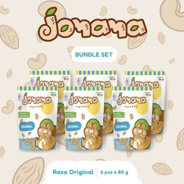 

Jomama - BUNDLE 6pcs Kacang Mede Rasa Original 80gr Snack Cemilan Jajanan