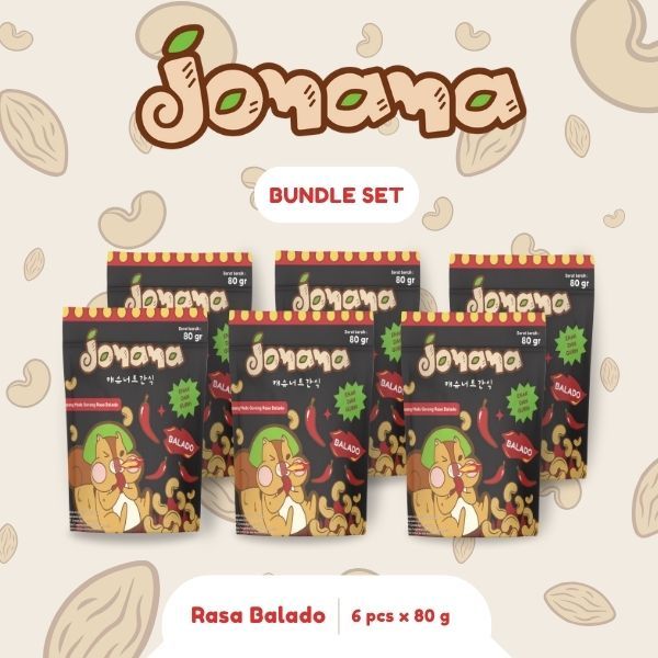 

Jomama - BUNDLE 6pcs Kacang Mede Goreng Rasa Balado 80gr Snack Cemilan Jajanan