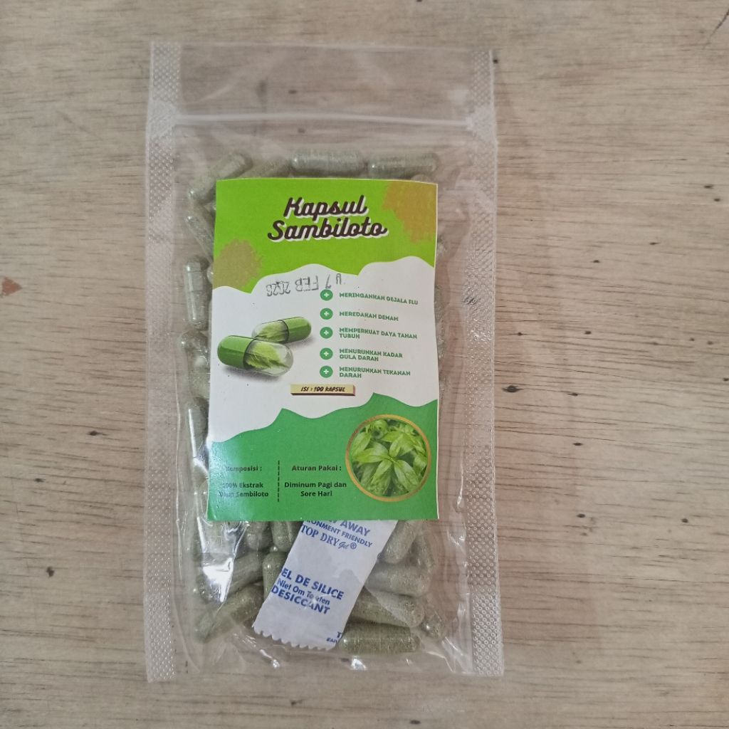 

jamu tradisional kapsul sambiloto isi 100 menurunkan kadar gula darah , menurunkan tekanan darah