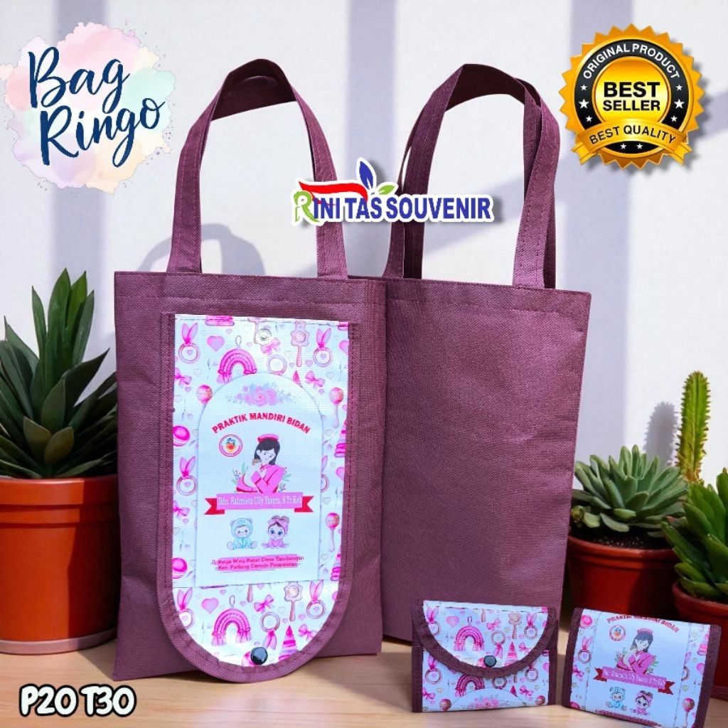 

Tas Bidan Buku KIA Murah Lipat Kancing Tas Partus Bidan Murah Custom Desain Bisa COD