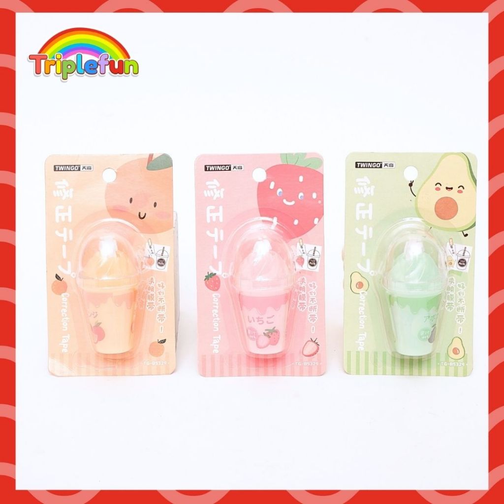 

Tip-X Kertas Twingo Sundae Buah TG-B5329 Tipex Tip-X Penghapus Halaman Buku Lucu Variasi Buah Buahan Bisa COD Grosir