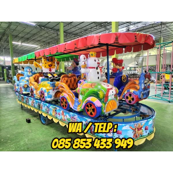 Odong odong kereta panggung kartun anak pasar malam