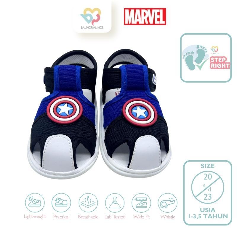 BALMORA SANDAL BAYI BUNYI CICIT CAPTAIN AMERIKA SIZE 23 CA-BBL30 (BLACK)