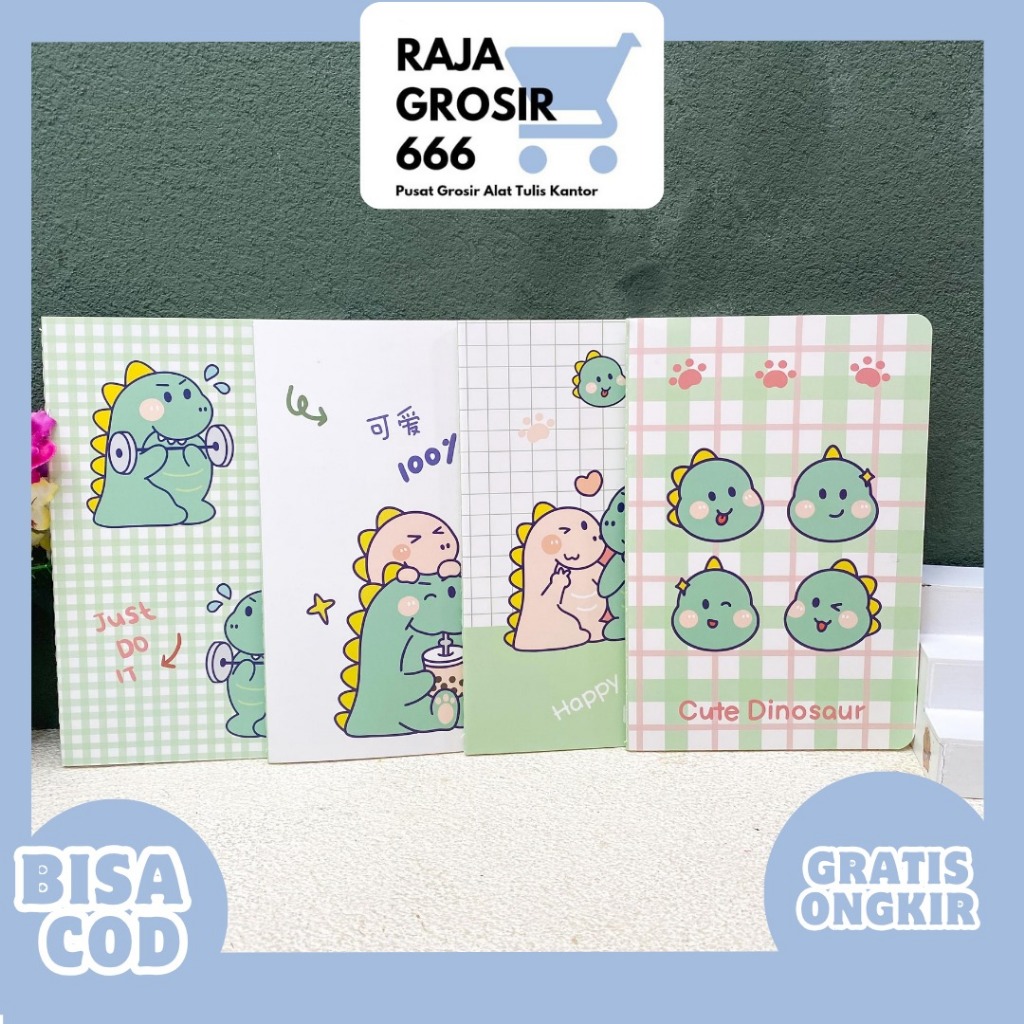 

BUKU STANDAR A5 DINO HIJAU BK-1996 BOOK Notebook bergaris A5/Buku Tulis Sekolah lembar garis