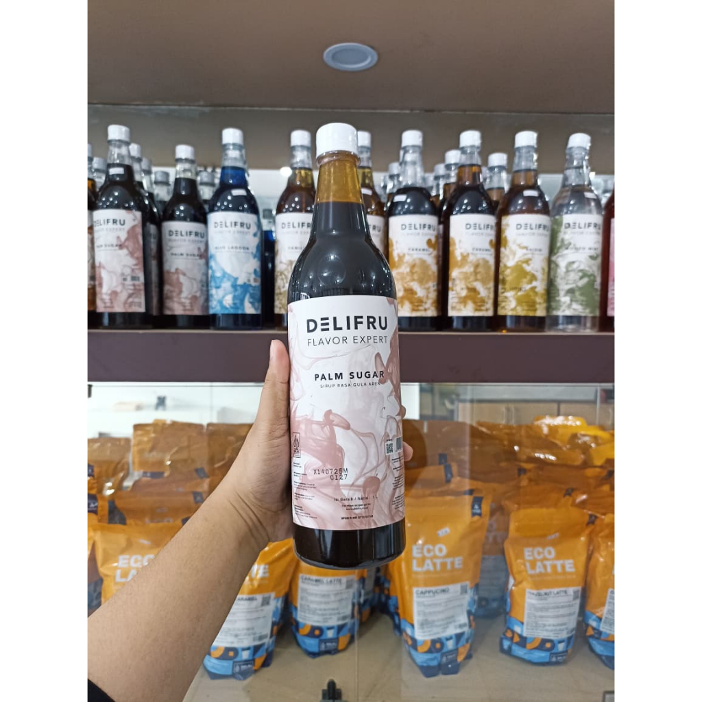 

DELIFRU PALM SUGAR SYRUP DRINK KEMASAN 1 LITER/PALM SUGAR PREMIUM/BPOM/HALAL