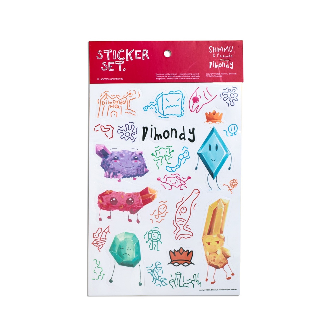 

Shimmu And Friends - Stiker Set Pack Buku Jurnal Sticker Kartun Lucu Dekorasi Buku Diary