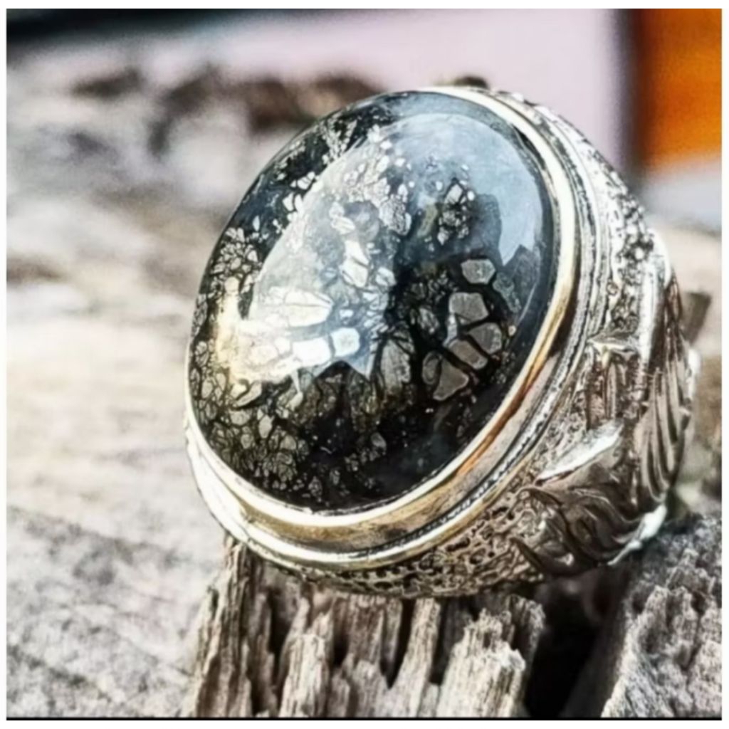 Batu akik badar perak asli alam