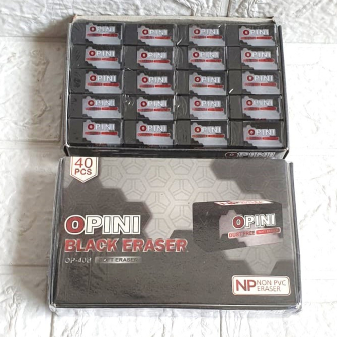 

(1 BOX ISI 40 PC) Penghapus Pensil Kecil Putih Hitam