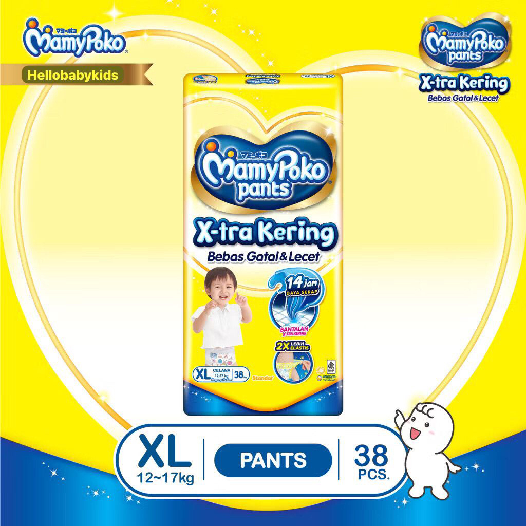 MamyPoko X-tra Kering - XL 38 - Popok Celana