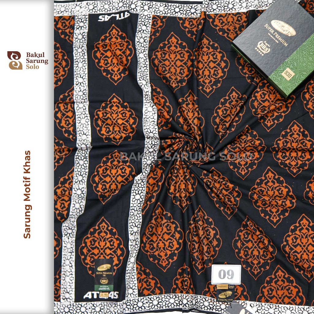 Sarung ATLAS Super Premium 930 935 Gold Silver Dobby Motif Khas BHS Batik