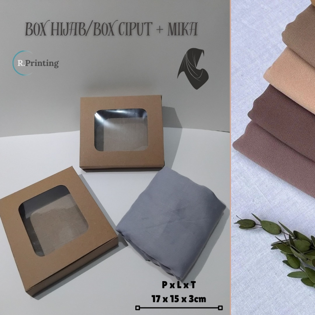 

Box/Dus Hijab/Box Souvenir/Hampers Mika Kraft Polos 275 GSM