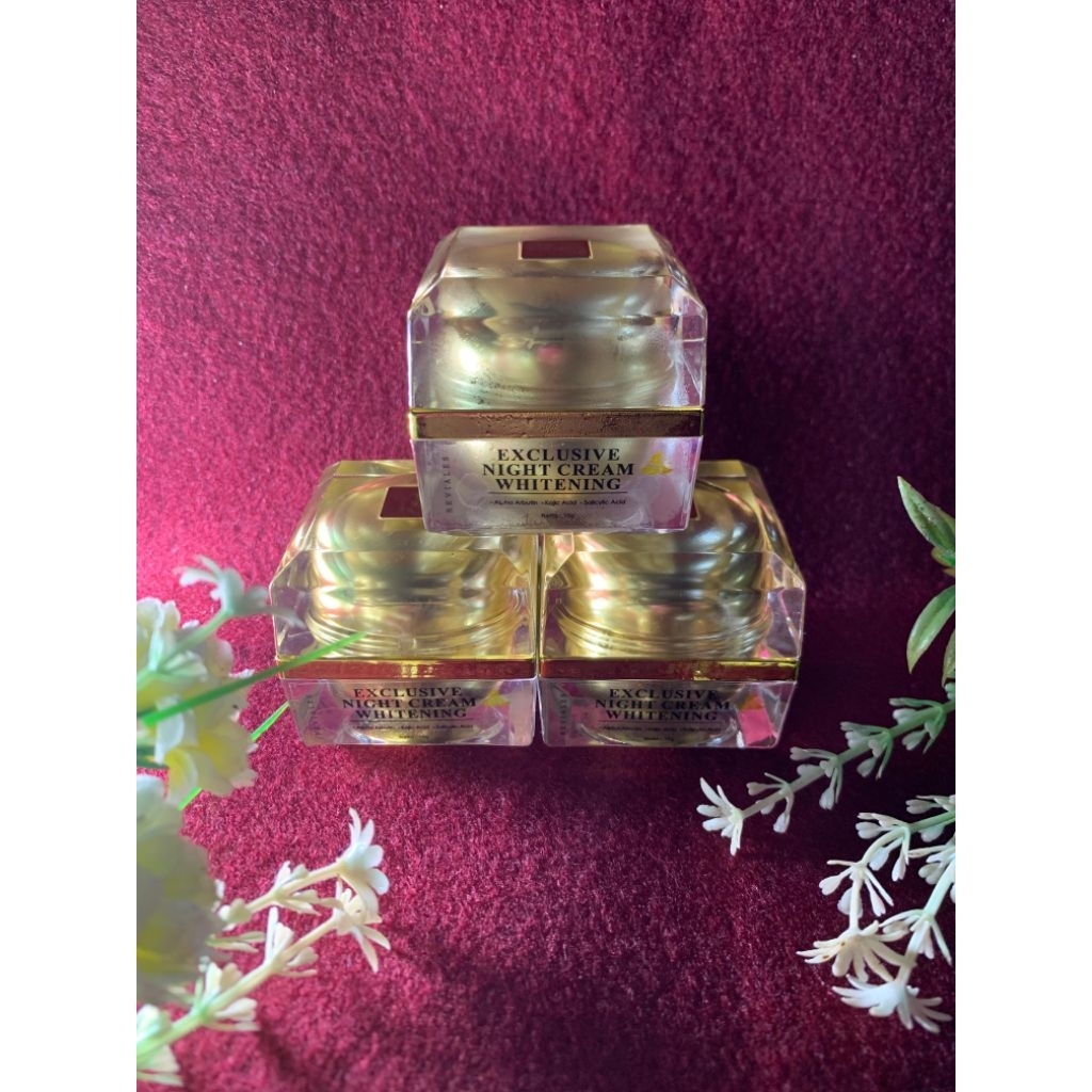Exclusive Night Cream Whitening Rv Isi 3Pcs