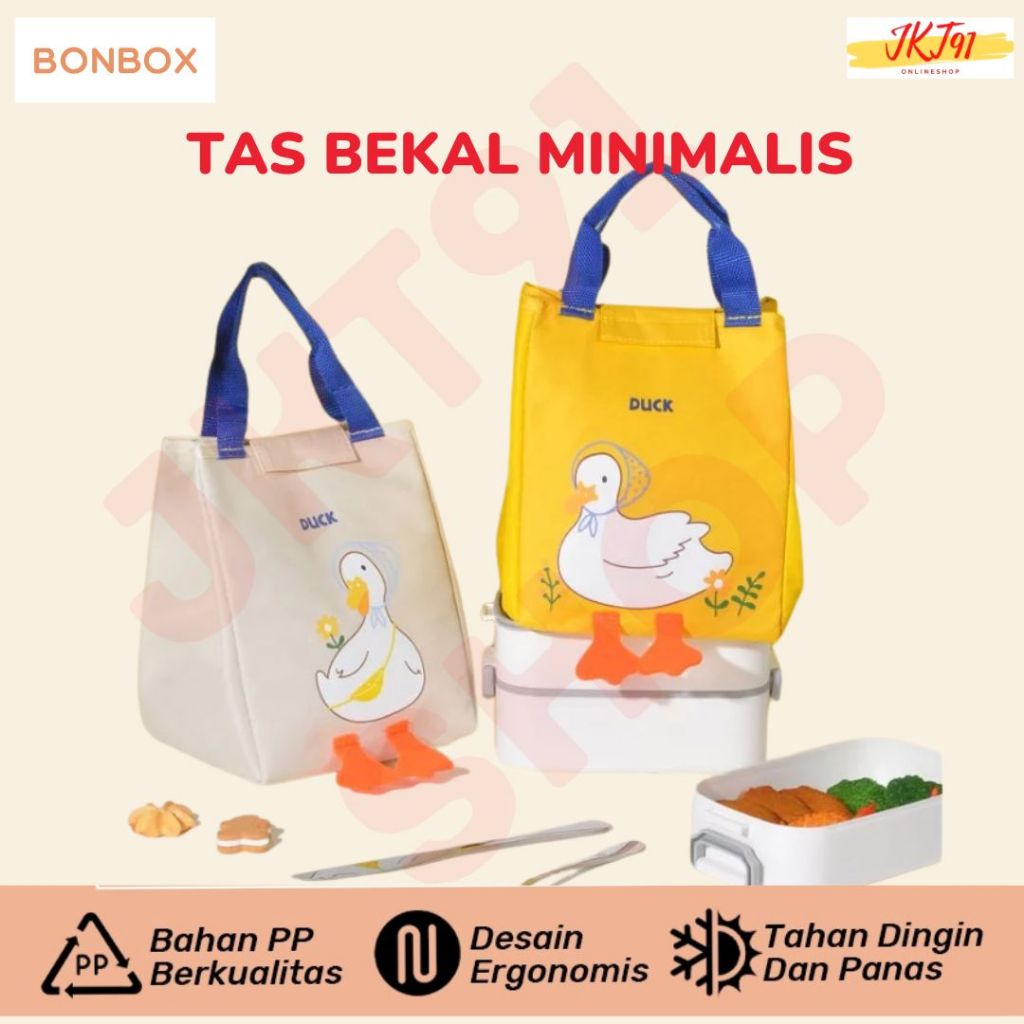 Tas Lunch Box Bekal Makan Lunch Bag SAMONO BONBOX Multifungsi Anak Sekolah Kuliah Kerja Kantor Tahan