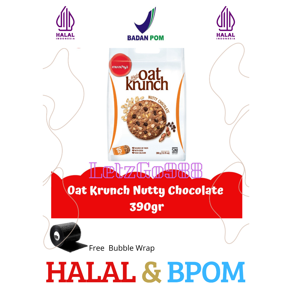 

Munchys Oat Krunch Nutty 390g isi 15 / Oat Cookies