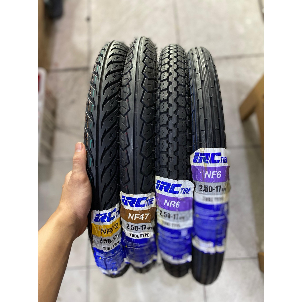 BAN LUAR IRC 250-17 NR6 NR72 NF47 NF6 PETAK TAHU LURUS BINTANG SUPRA