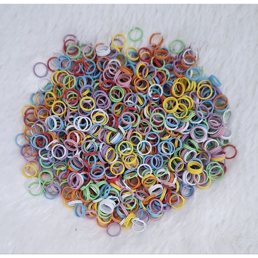 ( 10 gr) Ring double warna-warni/Ring sambung/Ring O ukuran 8mm