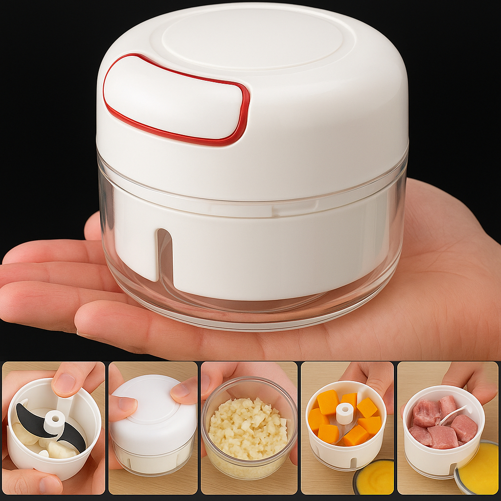 TEBUS MURAH  - Blender Manual Mini Tangan Chopper Sayur Bumbu Dapur Tanpa Listrik