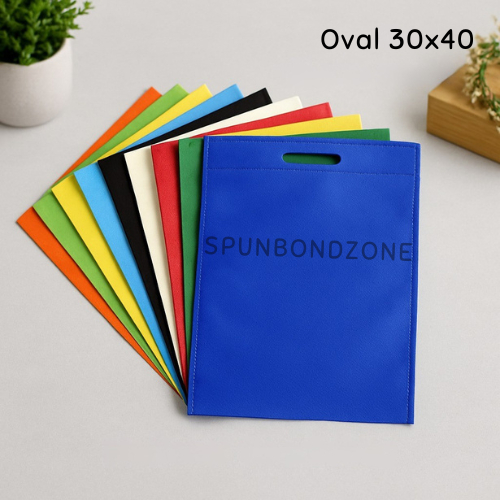 

Tas Spunbond Oval uk 30x40 eGoodybag Laken Ekonomis Polos Tebal 65 GSM