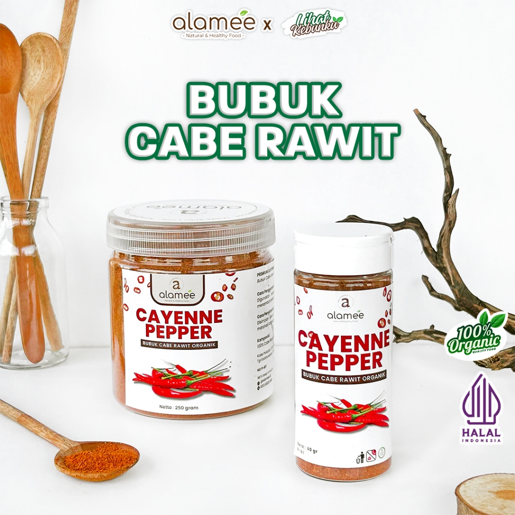 

ALAMEE Cabe Bubuk Rawit Cayenne Pepper Seasoning Powder Cabai Bumbu Masak Dapur LIHAT KEBUNKU