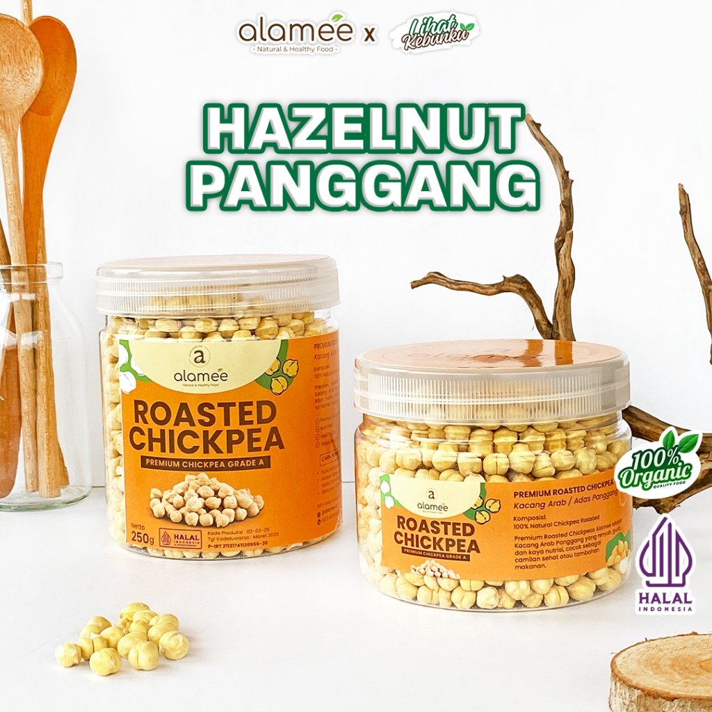 

ALAMEE Kacang Hazelnut Panggang Roasted Nut Cemilan Matang Renyah Oven LIHAT KEBUNKU