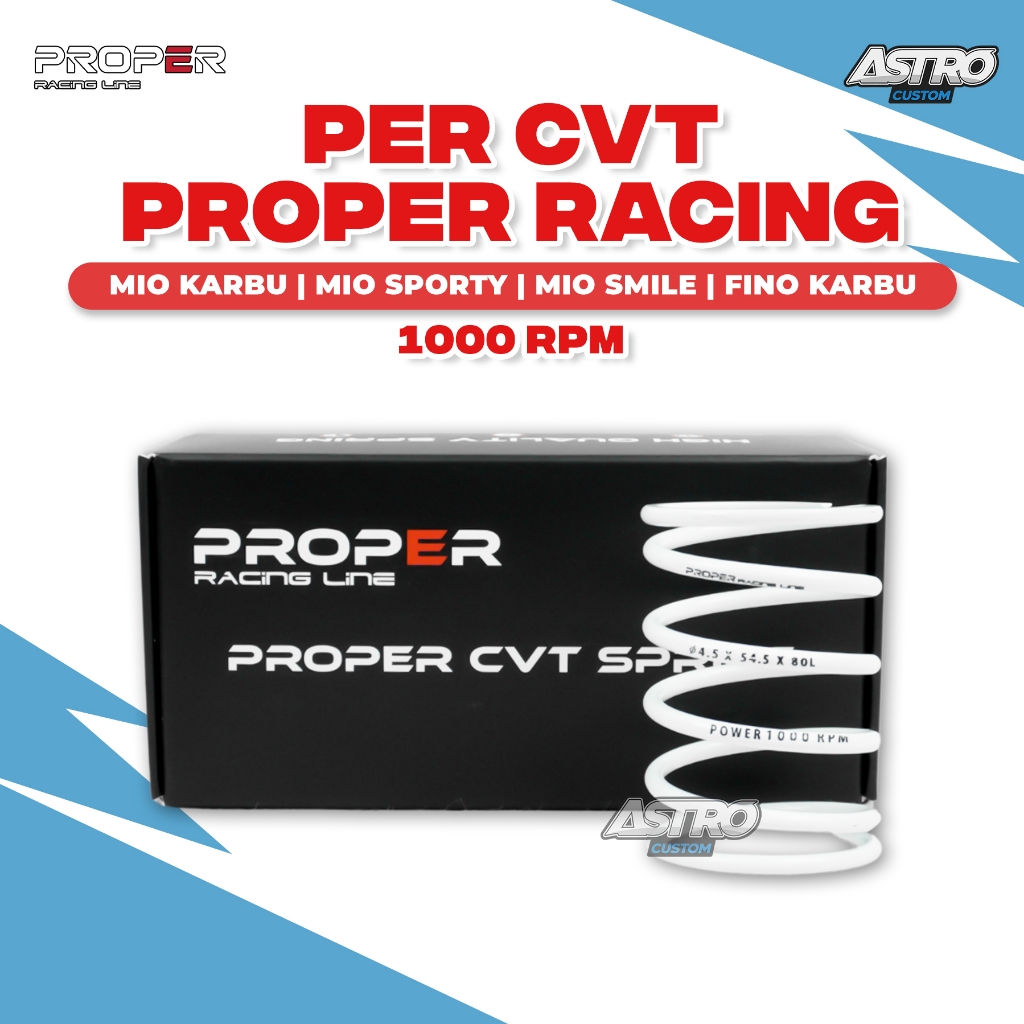 Proper Per CVT 1000 RPM Mio Karbu Sporty Smile Fino Soul Racing Line Spring Pulley Upgrade CVT