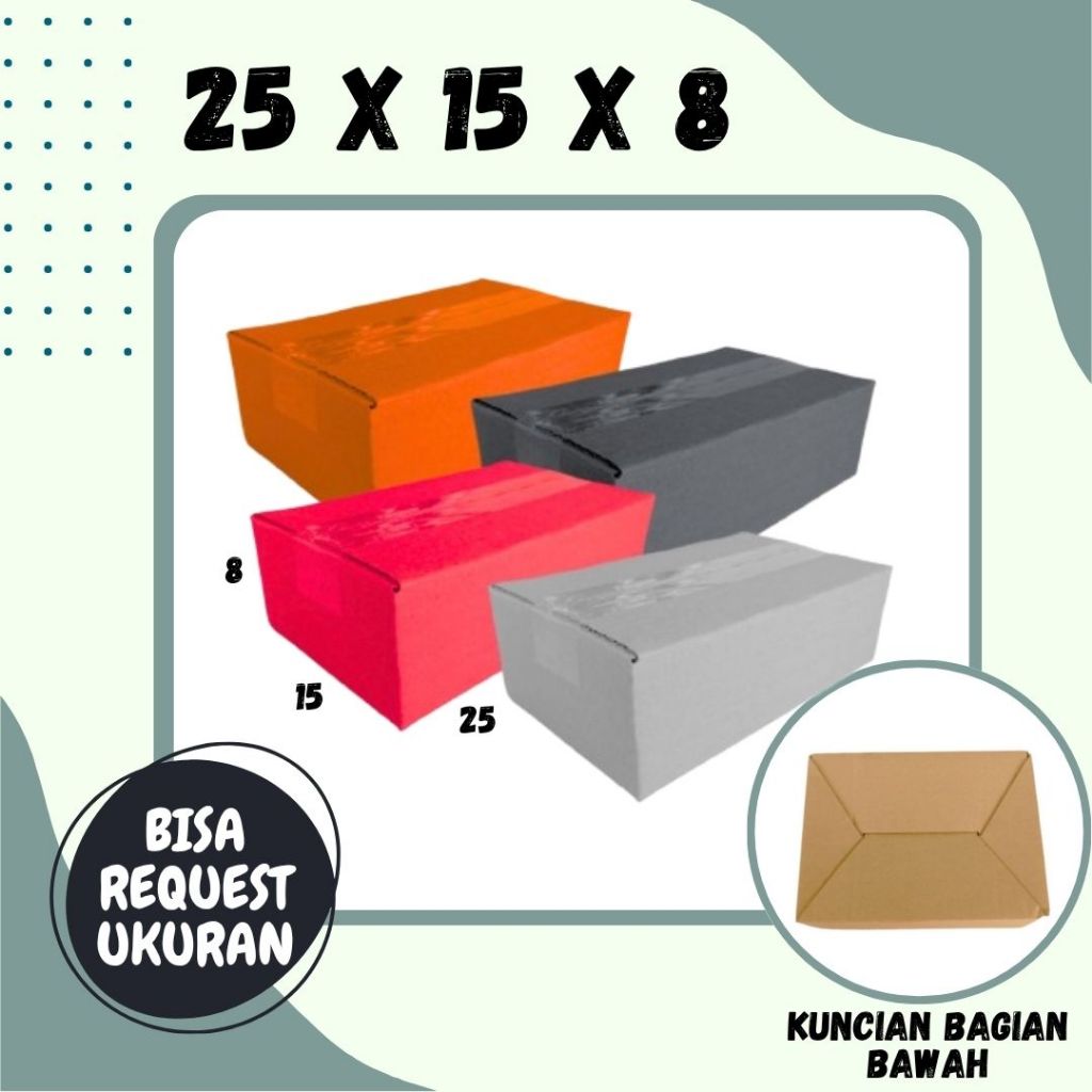 

Box 25x15x8 A0 / Kardus 25x15x8 A0 Packing Karton / Dus 25x15x8 A0 Kotak Botol Kemasan Sahabat UMKM
