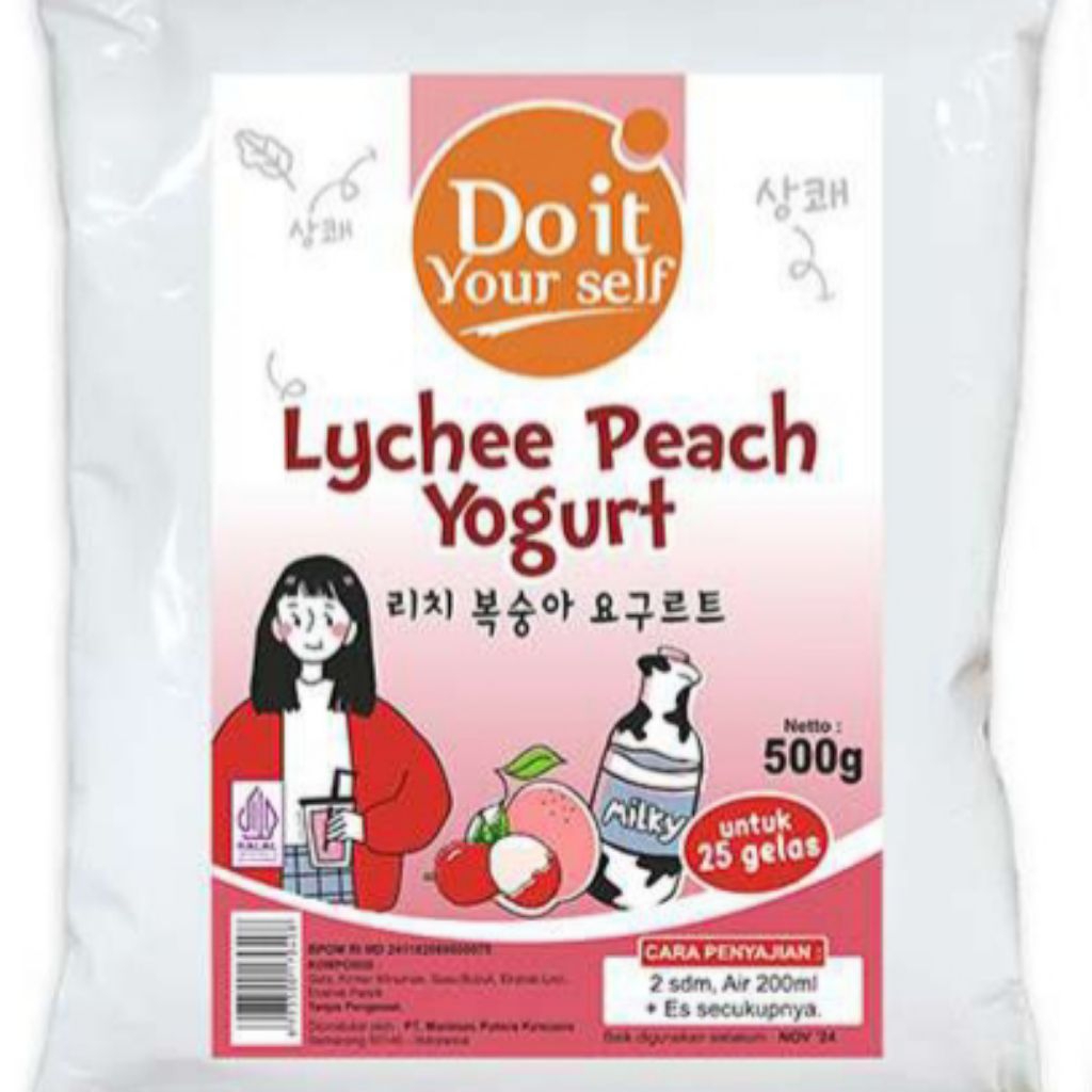 

DIY Powder Lychee Peach Yogurt 500gr