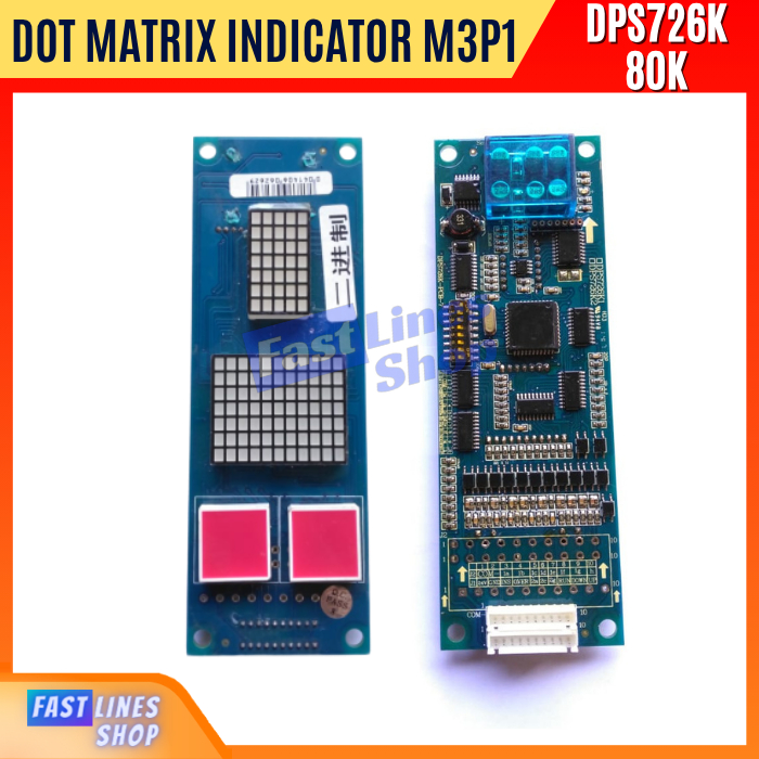 Elevator Dot Matrix Indikator Binary HOP Lift DPS726K 80K For M3P1 Controller