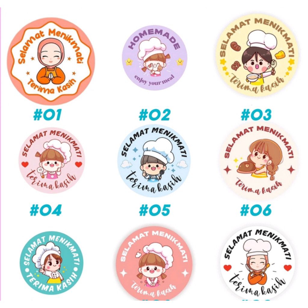 

500 pcs 1 Roll Stiker Roll Selamat Menikmati Karakter Sticker Thank You Stiker Selamat Menikmati Sticker Bulat Makanan Kue Thank You Terima Kasih 500 Pcs ST001 STICKER JUALAN THANK YOU 500 LABEL STIKER TERIMA KASIH MOTIF BERANEKA RAGAM CANTIK murah COD