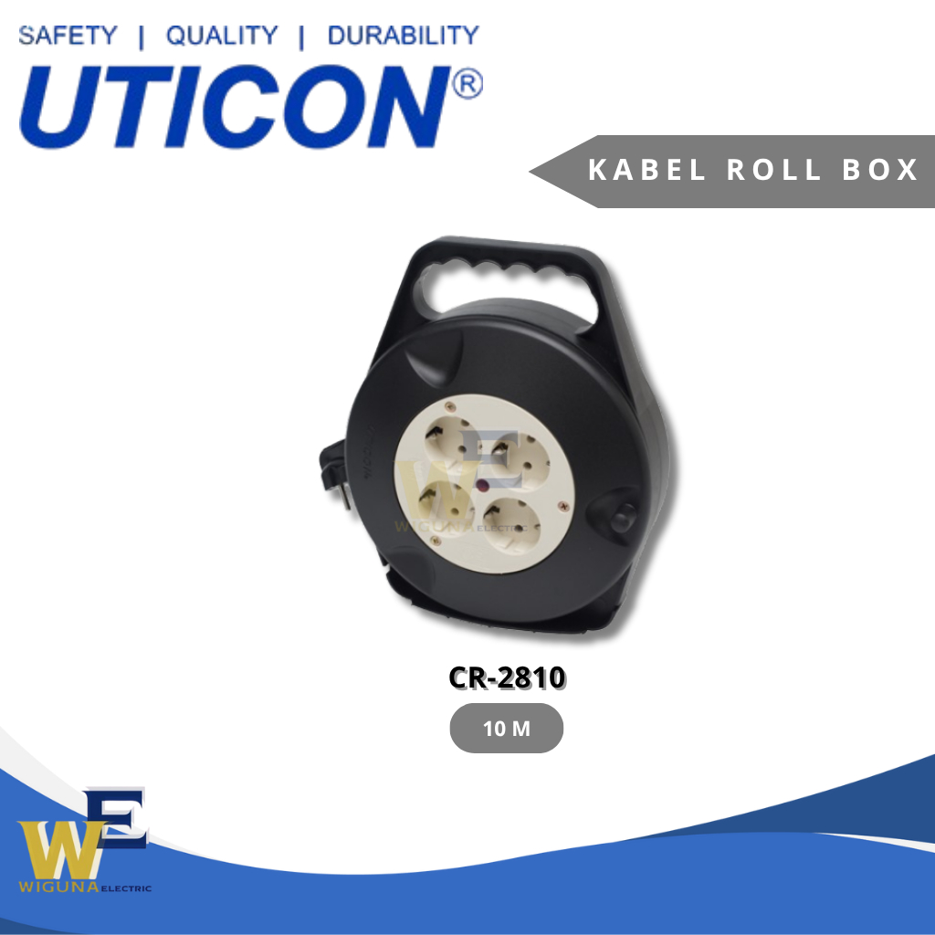 UTICON CR-2810 KABEL ROLL 10M + PENGAMAN SOKET / Kabel Roll Uticon
