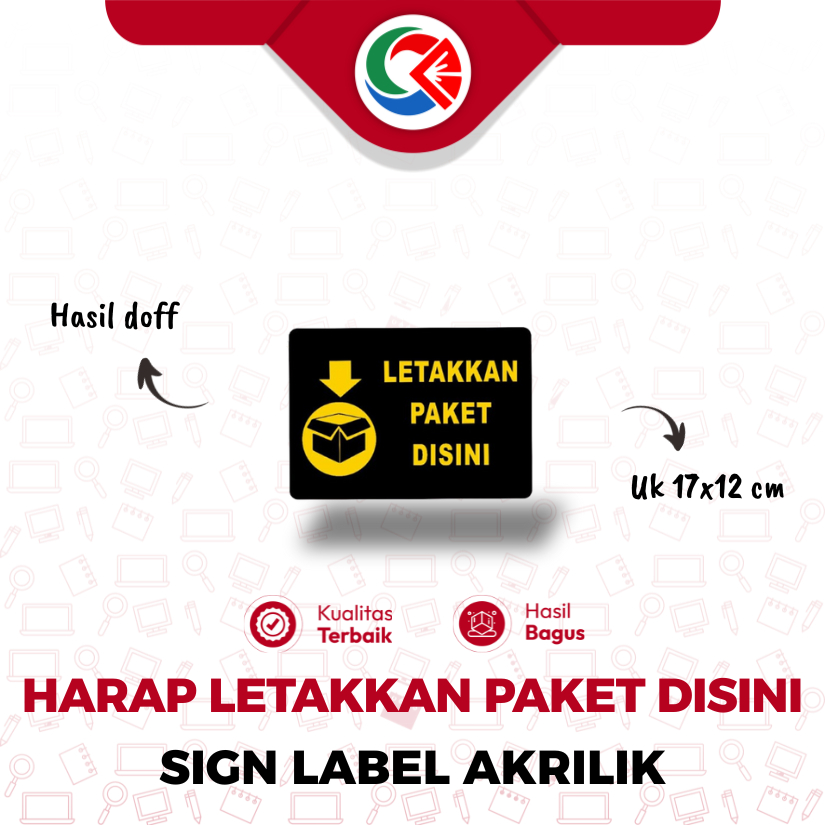 

SIGN LABEL AKRILIK HARAP LETAKKAN PAKET DISINI