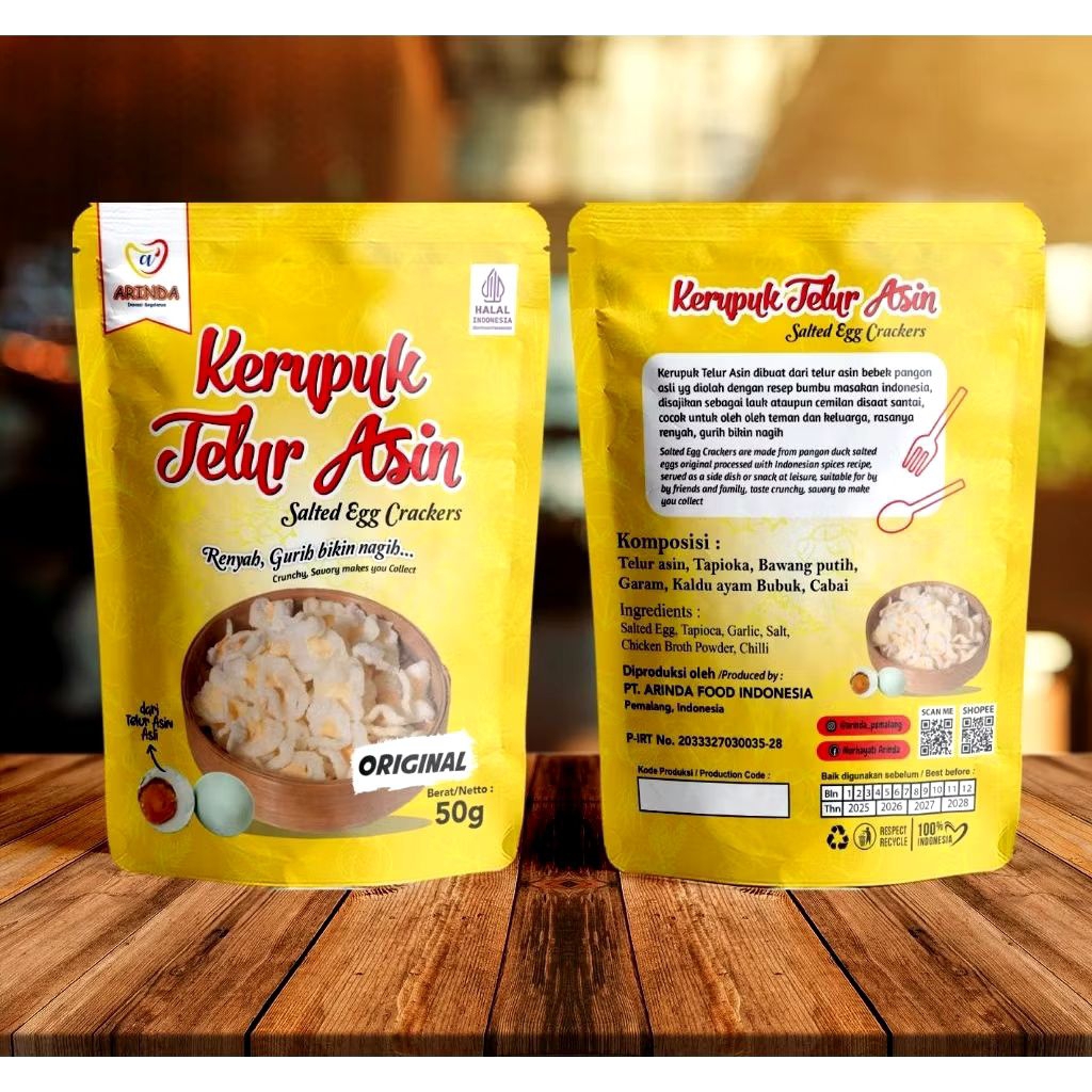 

Krupuk telur asin ARINDA