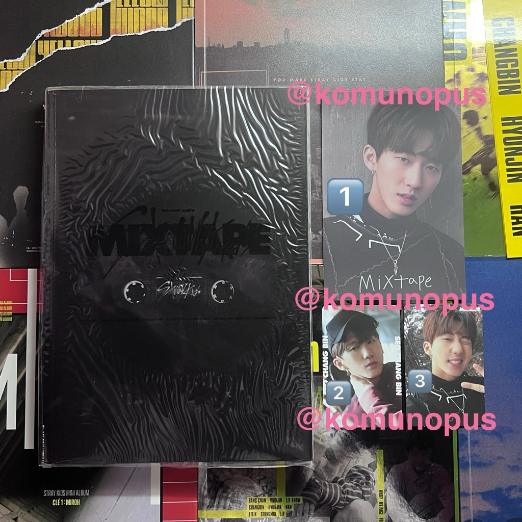 WTS IN RUSH PHOTOCARD PC STRAY KIDS CHANGBIN MIXTAPE OFFICIAL GOODS STICKER PRELOVED UNSEALED OFFICI