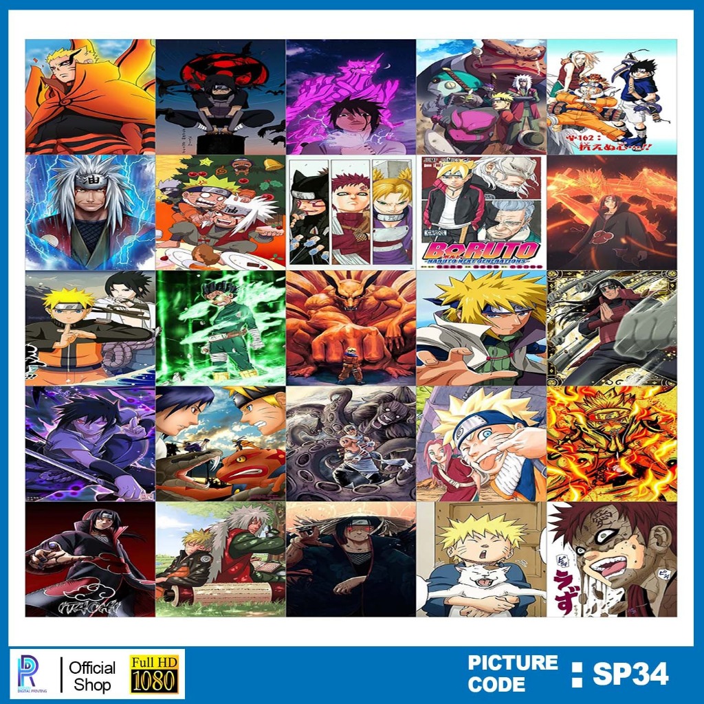 

STIKER BORUTO , STICKER BORUTO , PAKET STIKER BORUTO PER 25 PCS , KODE SP34