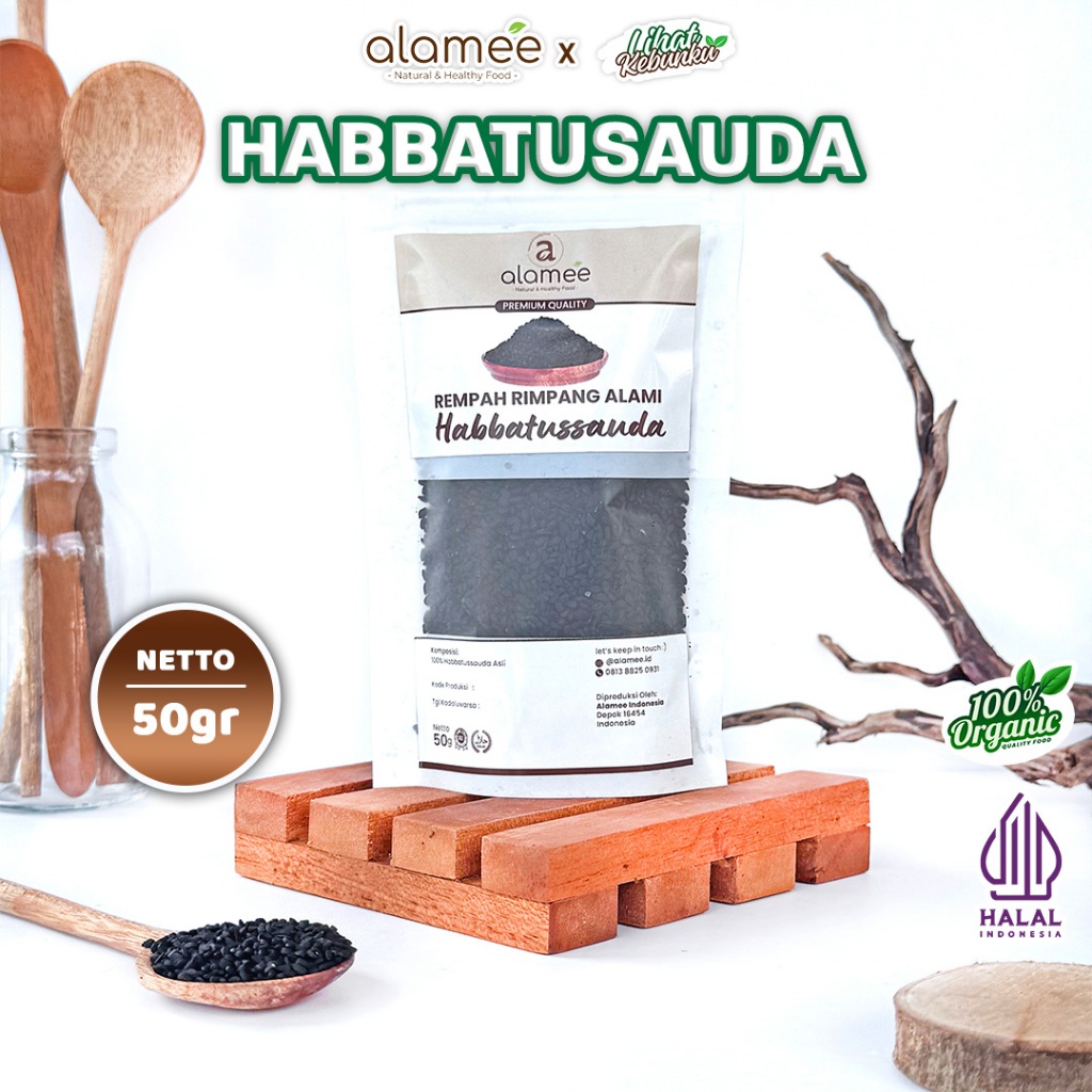 

ALAMEE Biji Habbatussauda Original Asli Jinten Hitam Biji Jintan Habatusauda 50 gram lihat kebunku