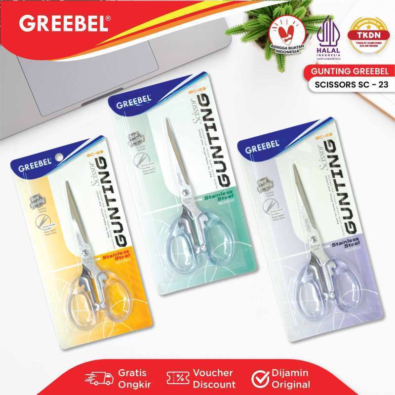 

( 1 BIJI ) GREEBEL Gunting (GUNTING SC-23) / Gunting Kertas / Gunting Sekolah