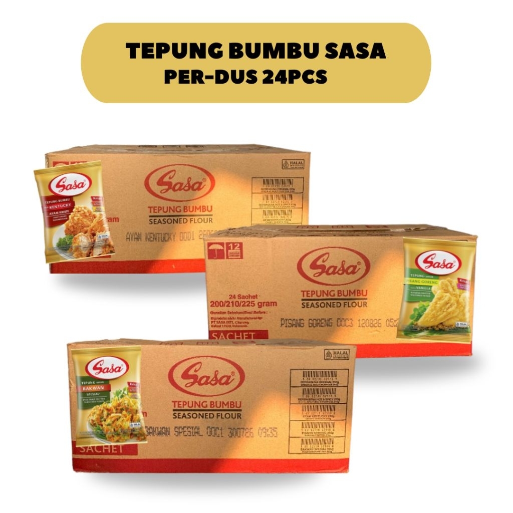

TEPUNG BUMBU SASA PERDUS 24 PCS | TEPUNG SASA KENTUCKY | PISANG GORENG | BAKWAN