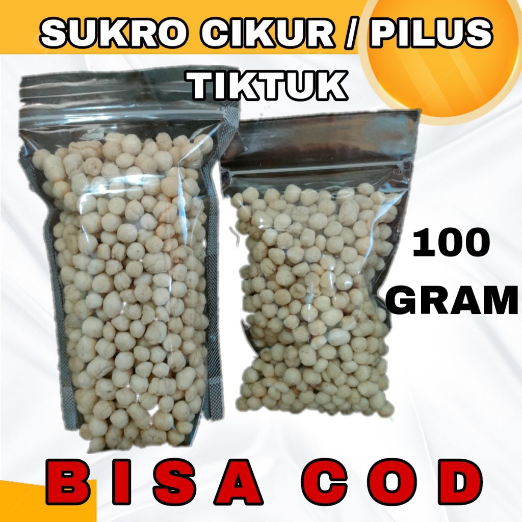 

100 GRAM PILUS SUKRO CIKUR / CUANKI SERBA GOCENG / ANEKA TOPING BOCI SEBLAK SUKRO CIKUR KENCUR