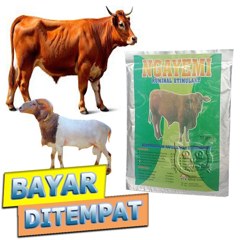 Ngayemi Vitamin Nafsu Makan Kerbau Kambing Sapi Obat Penggemuk