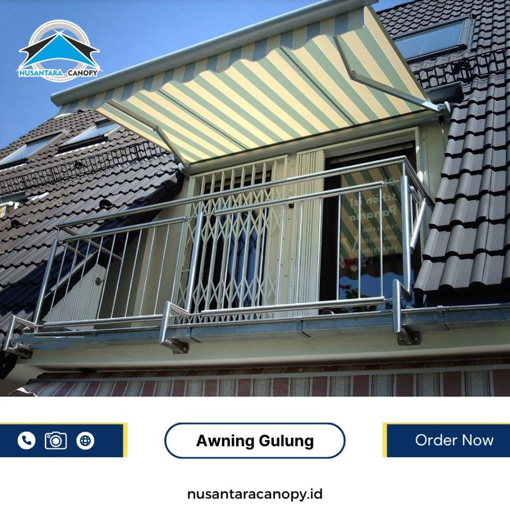 Canopy Awning Gulung Manual & Otomatis - Awning Kanopi Harga Murah, Kualitas Terbaik Jakarta