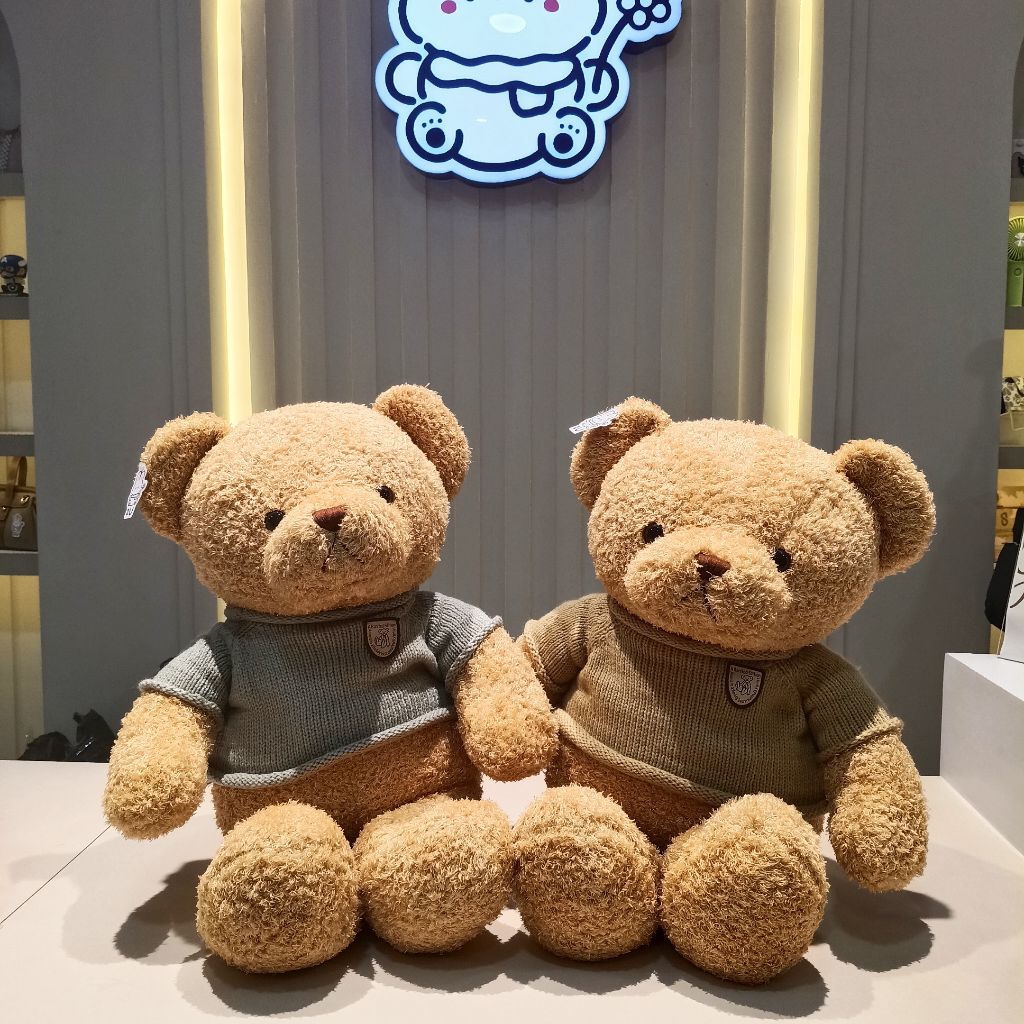 2U - Boneka Brown Teddy Bear Sweater