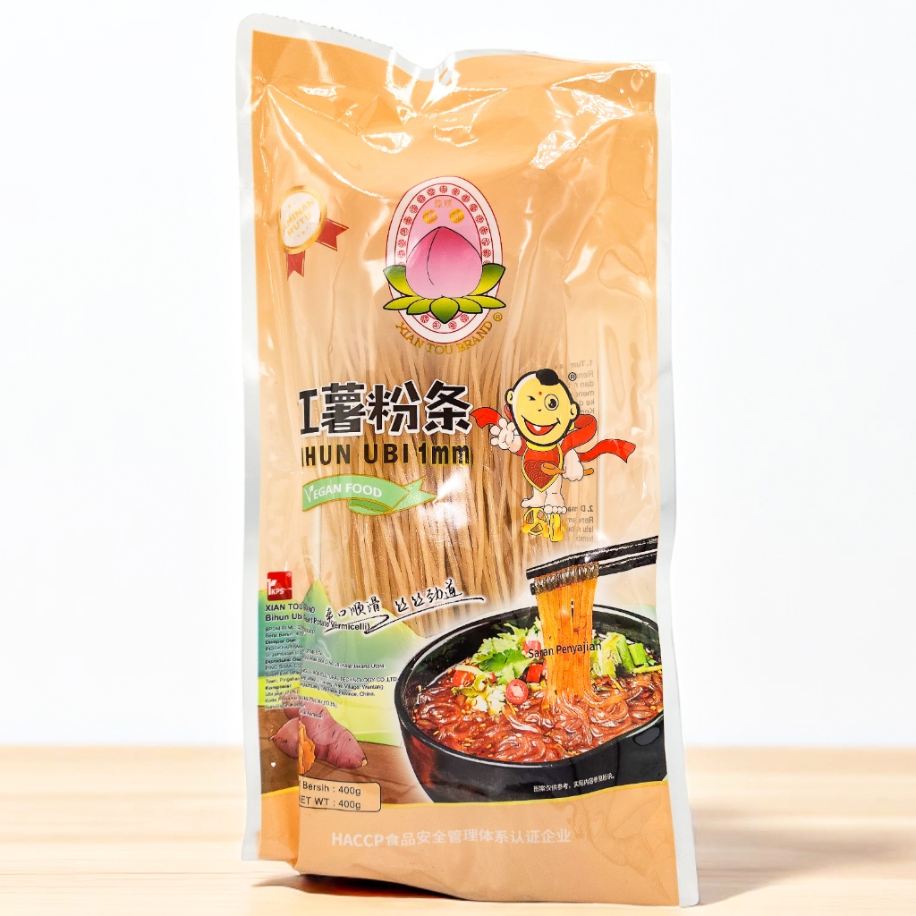 

Xian Tou Sweet Potato Vermicelli 1mm 400gr - Japchae - Bihun Ubi