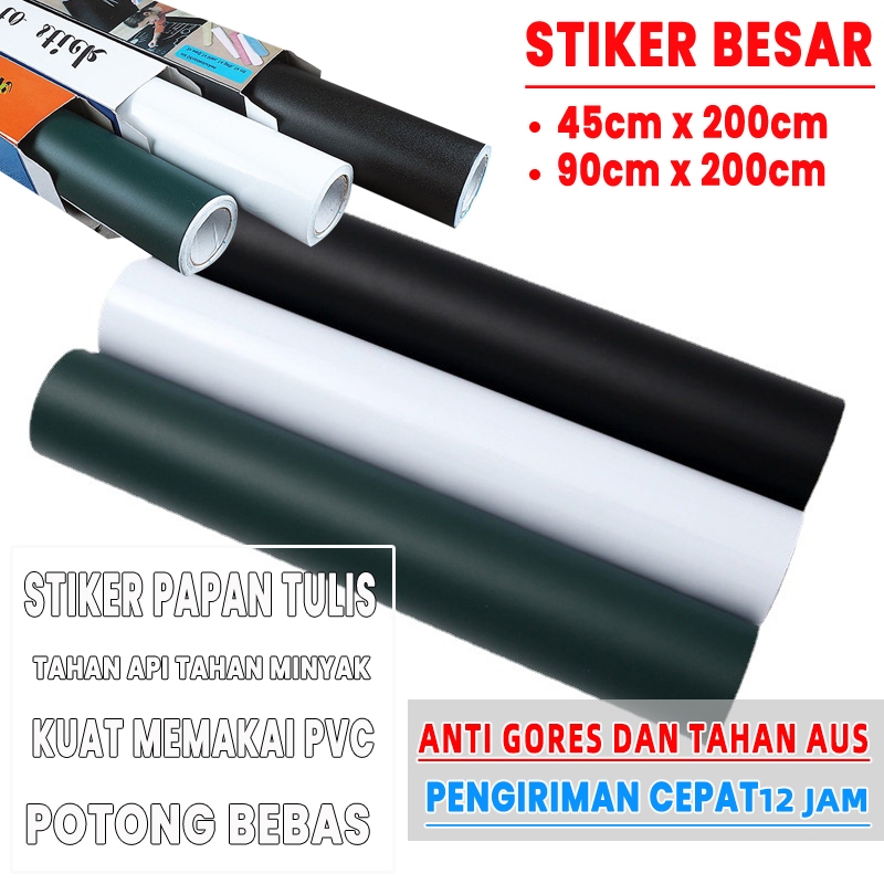 

【Barang spot】stiker papan tulis stiker papan tulis dinding papan tulis hitam Stiker Dinding Papan Tulis papan tulis dinding