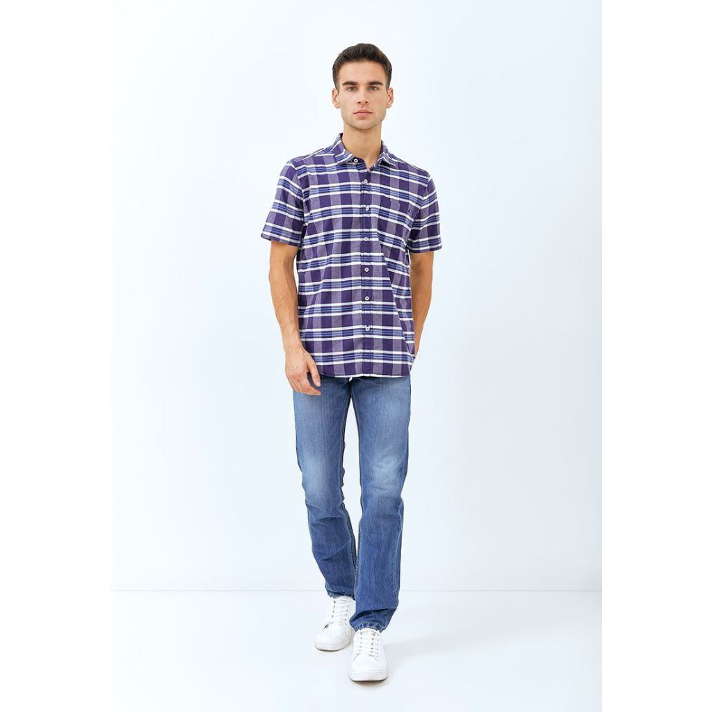 Kemeja Pria LOIS Original Motif Kotak-kotak KLS407