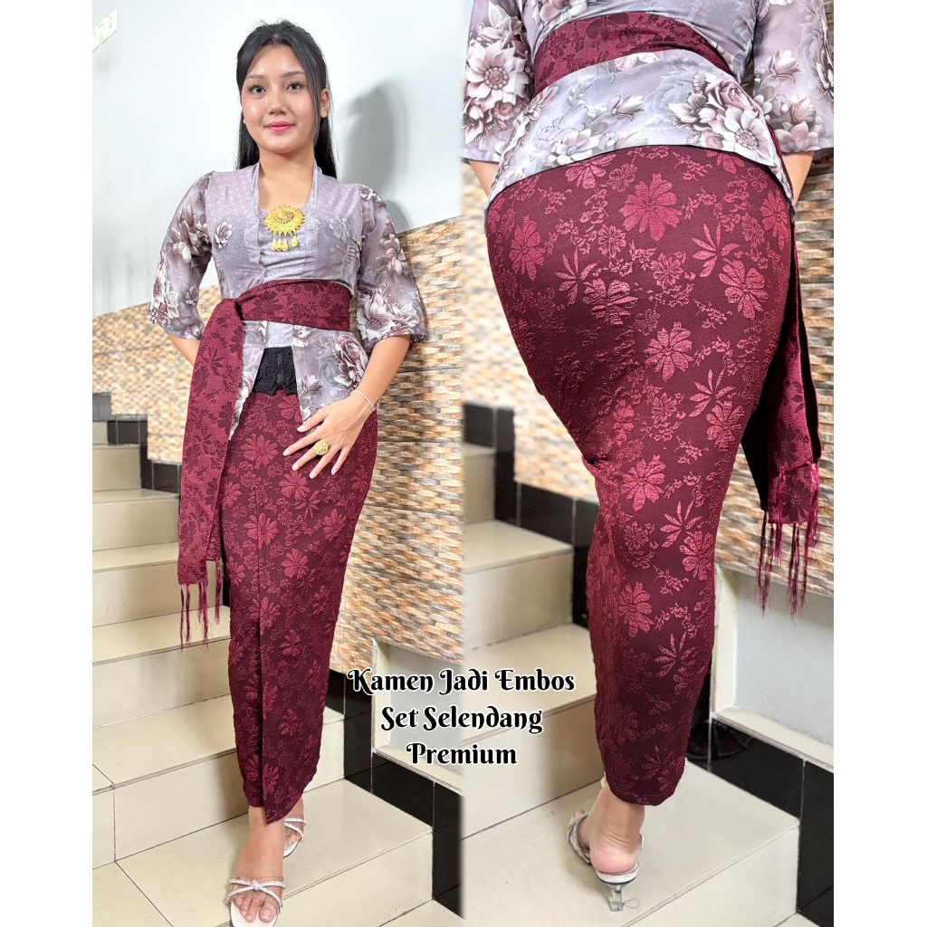 Kamen Jadi Embos Set Selendang Terbaru | Kamen Bali | Kamen Jadi Bali | Endek Bali