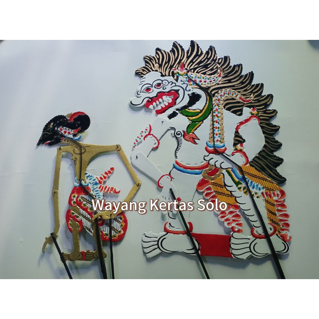 Wayang Kulit Kertas Wayang mainan sepaket Puntadewa & Amral