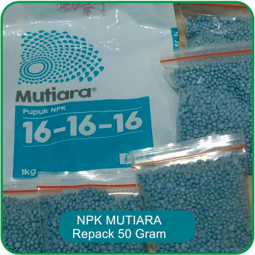(PROMO) PUPUK MUTIARA NPK 16-16-16 50GRAM/PUPUK TANAMAN BUNGA DAN BUAH