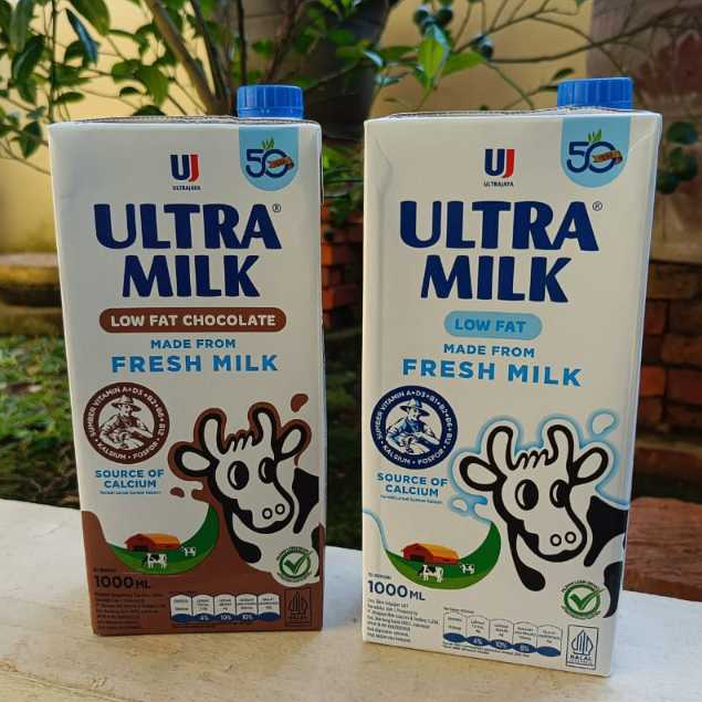

Susu ultra low fat 1000ml Tersedia Rasa Plain dan Coklat 1 dus isi 12pcs